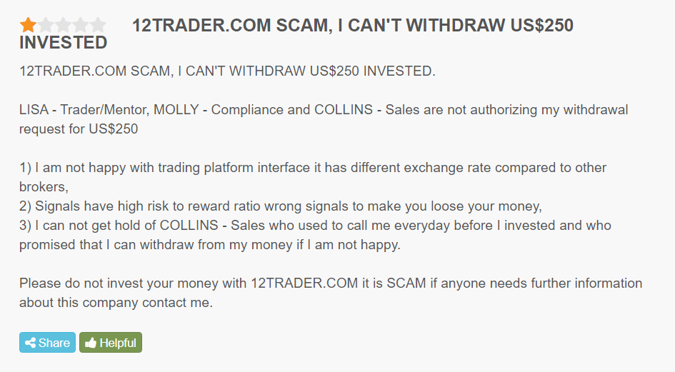 12Trader отзывы