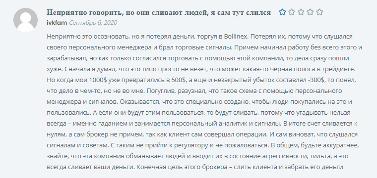 Bollinex отзывы