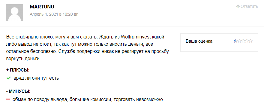 WolframInvest отзывы