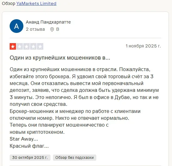 AYA Markets отзывы